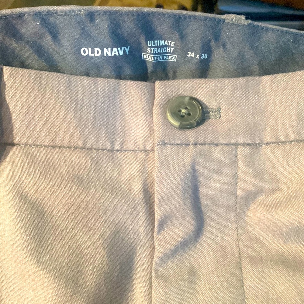 Straight Ultimate Built-In Flex Light Gray Old Navy 34x30 Chino Pants